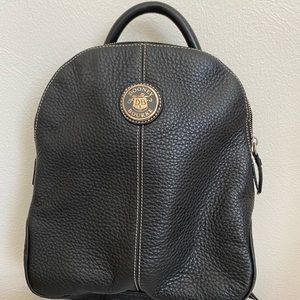 Dooney Bourke black leather backpack purse